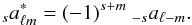 \appendix \setcounter{section}{4} \begin{eqnarray} _{s}a^{*}_{\ell m} = (-1)^{s+m} \ _{-s} a_{\ell-m}. \end{eqnarray}