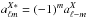 \hbox{$a^{X*}_{\ell m} = (-1)^{m} a^{X}_{\ell-m}$}