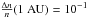 \hbox{$\frac{\Delta n}{n}(1~\rm{AU}) = 10^{-1}$}