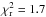 \hbox{$\chi^2_{\rm r} = 1.7$}