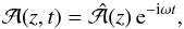 \begin{equation} {\cal A}(z,t)=\hat{\cal A}(z)\,{\rm e}^{-\ii\omega t}, \end{equation}