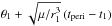 \hbox{$\theta_{1} + \sqrt{\mu/r_{1}^3} \, (t_{\mathrm{peri}} - t_{1})$}