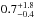 \hbox{$0.7^{+1.8}_{-0.4}$}