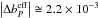 \hbox{$\left| \Delta b_P^\mathrm{eff} \right| \cong 2.2 \times 10^{-3}$}