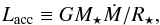 \appendix \setcounter{section}{2} \begin{eqnarray} L\sub{acc} \equiv GM_\star\dot{M}/R_\star, \label{eq:Lacc} \end{eqnarray}