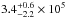 \hbox{$3.4^{+0.6}_{-2.2}\times10^5$}
