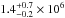 \hbox{$1.4^{+0.7}_{-0.2}\times10^6$}