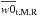 \hbox{$\overline{w0}_\mathrm{t,M,R}$}