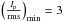 \hbox{$\left(\frac{I_\mathrm{p}}{\mathrm{rms}}\right)_{\mathrm{min}} = 3$}
