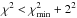 \hbox{$\chi^2 < \chi_{\rm min}^2 + 2 ^2$}