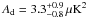 \hbox{$A_{\rm d}=3.3^{+0.9}_{-0.8}\,\mu{\rm K}^2$}