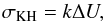\begin{equation} \sigma_{\rm KH} = k\Delta U , \end{equation}