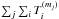 \hbox{$\sum_{j}\sum_{i}\req{T}{i}{m_j}$}