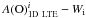 \hbox{$\logAO^{i}_{\rm 1D~LTE} - W_{\rm i}$}
