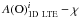 \hbox{$\logAO^{i}_{\rm 1D~LTE} - \chi $}