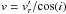 \hbox{$v=v'_{r}/{\cos(i)}$}