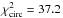 \hbox{$\chi_{\rm circ}^{2} = 37.2$}