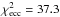 \hbox{$\chi_{\rm ecc}^{2} = 37.3$}