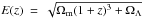 \hbox{$E(z)~=~\sqrt{\Omega_{\rm m}(1+z)^3 + \Omega_{\Lambda}}$}