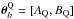 \hbox{$\boldsymbol{\theta}_{b}^{\rm Q} = [A_{\rm Q},B_{\rm Q}]$}
