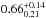 \hbox{$0.66^{+0.14}_{0.21}$}