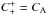 \hbox{$C_{+}^{+}=C_{\mathrm{A}}$}