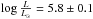 \hbox{$\lL = 5.8 \pm 0.1$}