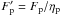 \hbox{$F'_{\rm p} = F_{\rm p}/\eta_{\rm p}$}