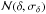 \hbox{$\mathcal{N}(\delta,\sigma_{\delta})$}