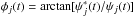 \hbox{$\phi_j(t)=\arctan[\psi^{*}_j(t)/{\psi_j(t)}]$}