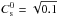 \hbox{$C_{\rm s}^0= \sqrt{0.1}$}