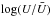 \hbox{$\log (U/\bar{U})$}