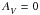 \hbox{$\Av = 0$}