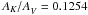 \hbox{$\Ak/\Av = 0.1254$}