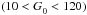 \hbox{$(10<\Gz<120)$}