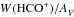 \hbox{$\W(\HCOp)/\Av$}