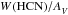 \hbox{$\W(\HCN)/\Av$}
