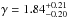 \hbox{$\gamma=1.84_{-0.20}^{+0.21}$}