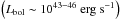 \hbox{$\left({L}_{\rm bol}\sim10^{43-46}~\textrm{erg}~\textrm{s}^{-1}\right)$}