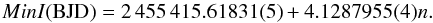 \begin{equation} MinI({\rm BJD}) = 2\,455\,415.61831(5) + 4.1287955(4) n. \label{eq:ephemeris} \end{equation}