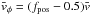 \hbox{$\bar v_{\phi} = (f_{\rm pos} - 0.5) \bar v$}