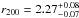 \hbox{$r_{200}=2.27^{+0.08}_{-0.07}$}