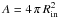 \hbox{$A=4\,\pi\,R_{\rm in}^2$}