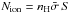 \hbox{$N_{\rm ion}=n_{\rm H}\bar{\sigma}\,S$}
