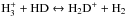 \hbox{$\hthree + {\rm HD} \leftrightarrow \htwod + \htwo$}