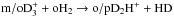 \hbox{${\rm m/o}\dthree + {\rm o}\htwo \rightarrow {\rm o/p}\dtwoh + {\rm HD}$}