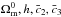 \hbox{$\Omega_{\rm m}^0, h, \bar c_2,\bar c_3$}