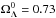 \hbox{$\Omega_\Lambda^0=0.73$}