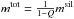 \hbox{$m^\mathrm{tot} = \frac{1}{1-Q}m^\mathrm{sil}$}