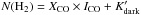 \hbox{$\NHt = \xco \times \ico + \kdarkp$}